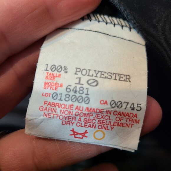 Vtg JS Collections Full Length Black Shimmer Evening Dress Sz 10 1920s New Year - Picture 8 of 11